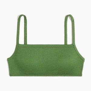 J Crew Factory Ribbed Square-Neck Bikini Top